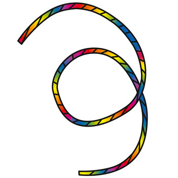HQ Tube Tail Rainbow Spiral 6 m 